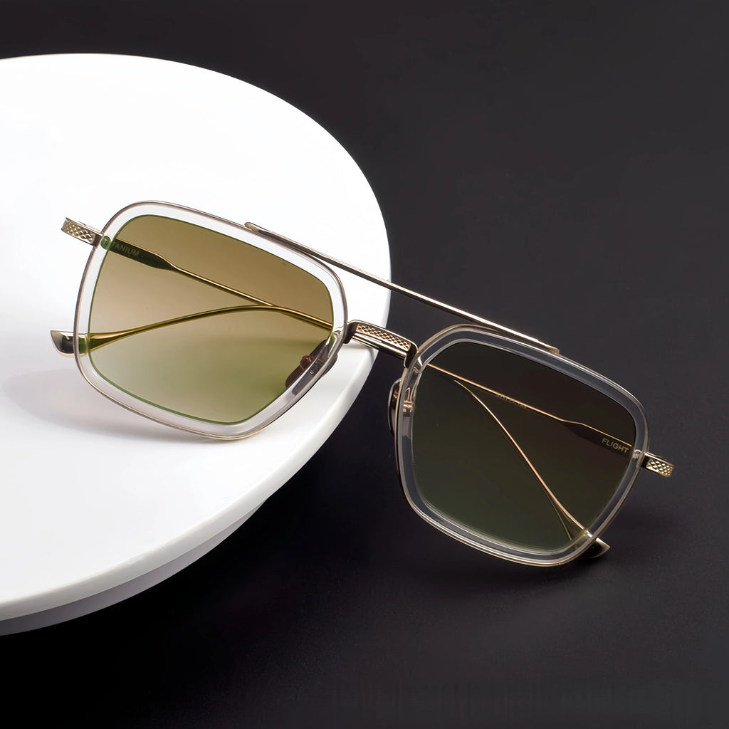 FLIGHT 006 Style Double Beam Titanium Square Frame Sunglasses - DITA-Style Luxury UV400 Protection Sunglasses Men Women Shades