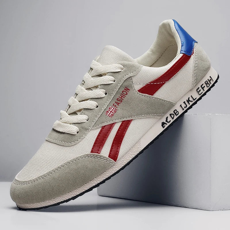 Men's casual board shoes, low cut lace up casual shoes, versatile running canvas shoes, flat bottomed breathable men's shoes