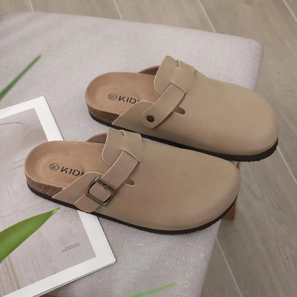 en Clogs Cork Insole Sandals With Arch Support Outdoor Beach Slides Home Shoes