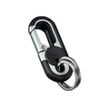 Double Ring Keychain Business Key Holder Men's Fashion Key Chain Gift Metal Key Buckle Car Styling Auto Car Accessories