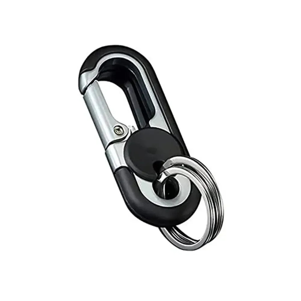 Double Ring Keychain Business Key Holder Men's Fashion Key Chain Gift Metal Key Buckle Car Styling Auto Car Accessories