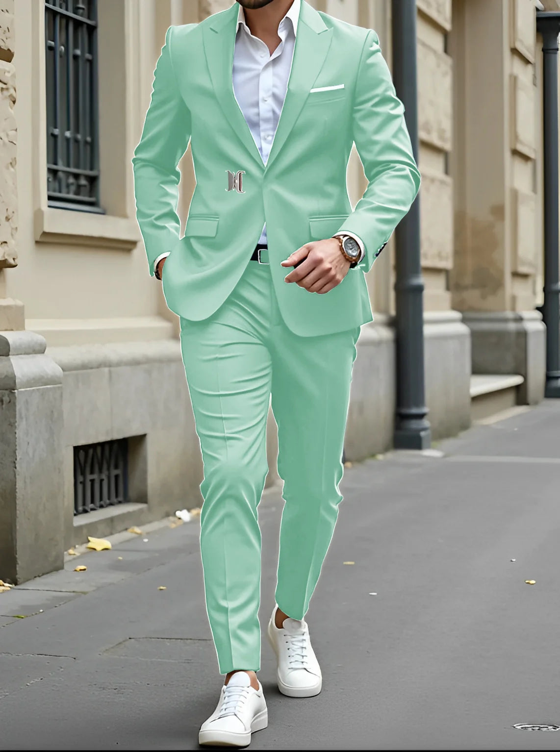 Men's 2-piece suits Formal jackets and pants Wedding groom tuxedos Unique design Blazers Business work clothes