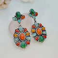Ajojewel Colorful Bohemian Earrings Natural Stones Exaggerated Jewelry Women Accessories