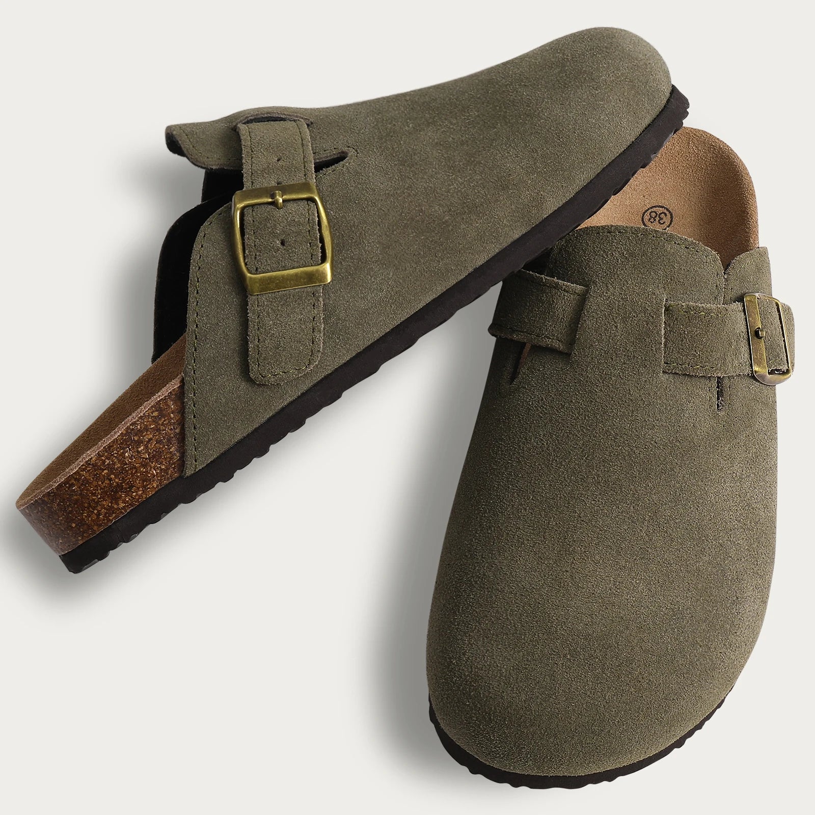en Clogs Cork Insole Sandals With Arch Support Outdoor Beach Slides Home Shoes