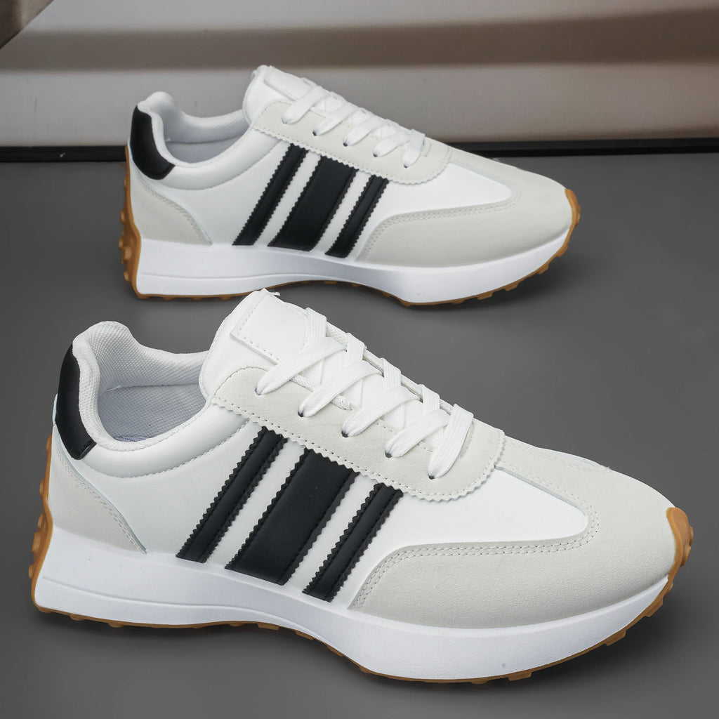 Men's casual shoes, low cut lace up trendy board shoes, fashionable and versatile, wear-resistant and anti slip bean shoes