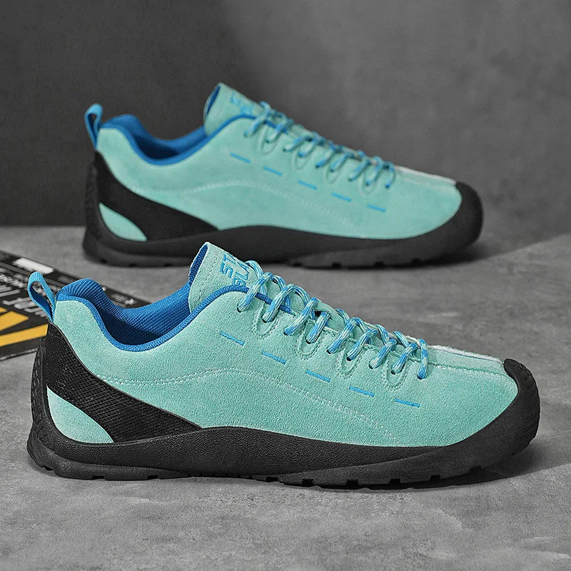 2025 new men's casual flat shoes, outdoor sports casual shoes, camping hiking shoes, lightweight anti slip walking board shoes
