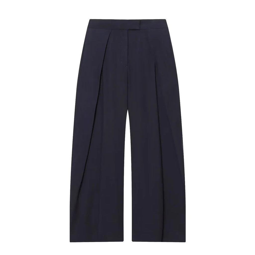 Women's Long Pants 2025 Autumn New Arrivals Military Green Pleated Loose Wide-Leg Pants Casual Fashion Stylish and Versatile
