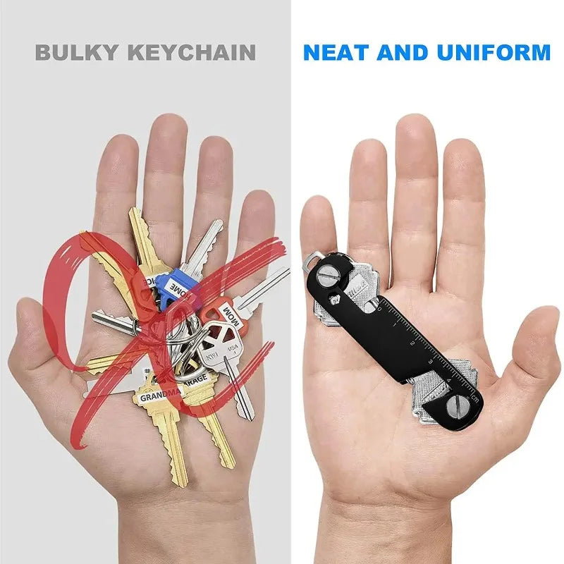 Men Fashion Keychain Holder for Car Keys Wallet Smart Key Organizers Multi-function Portable Car Key Holder Key Bag