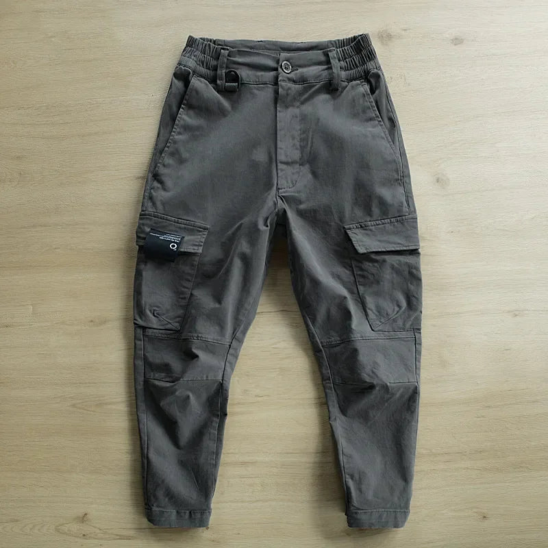 Casual Cargo Pants for Men Streetwear Jogger Trousers with Multi Pockets Hiking Summer Solid Loose Harem Pant Male Korean Style