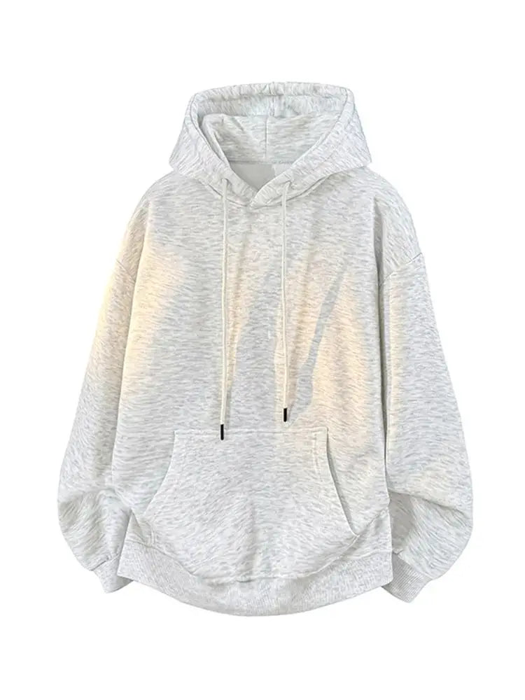 Men's casual  long  sleeved  hoodie  fashionable  hooded  solid  color   machine washable   suitable for outdoor outings