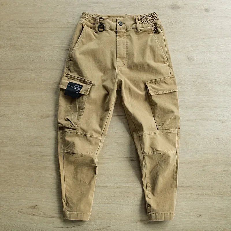 Casual Cargo Pants for Men Streetwear Jogger Trousers with Multi Pockets Hiking Summer Solid Loose Harem Pant Male Korean Style