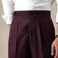 Pantalon Casual Homme Men's Casual Straight High-Waisted Single Pleat Business Suit Trousers Mens Formal Pants Social Trousers