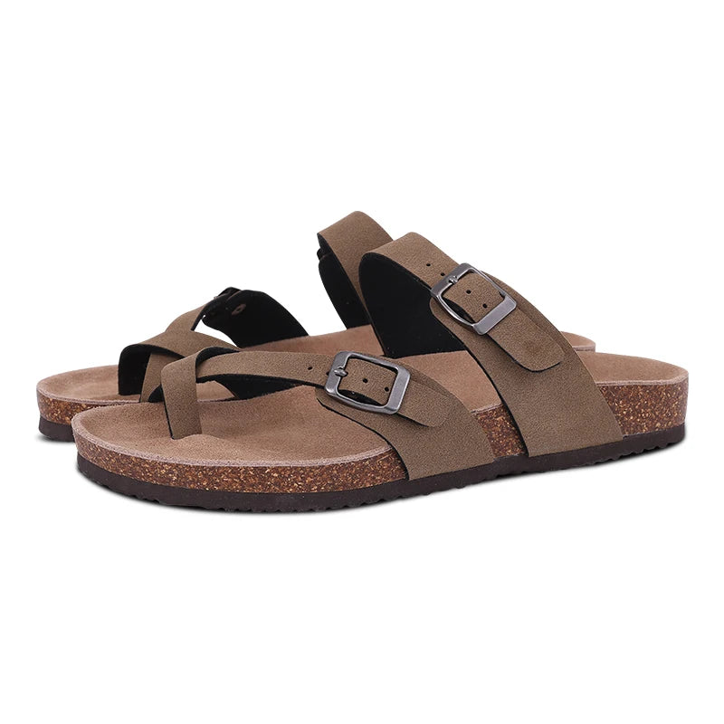 en Clogs Cork Insole Sandals With Arch Support Outdoor Beach Slides Home Shoes