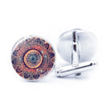 Clothing Accessories Alloy Glass Mandala Cufflinks Multicolor Flower Cufflinks for Mens Super Shinny Gift Men