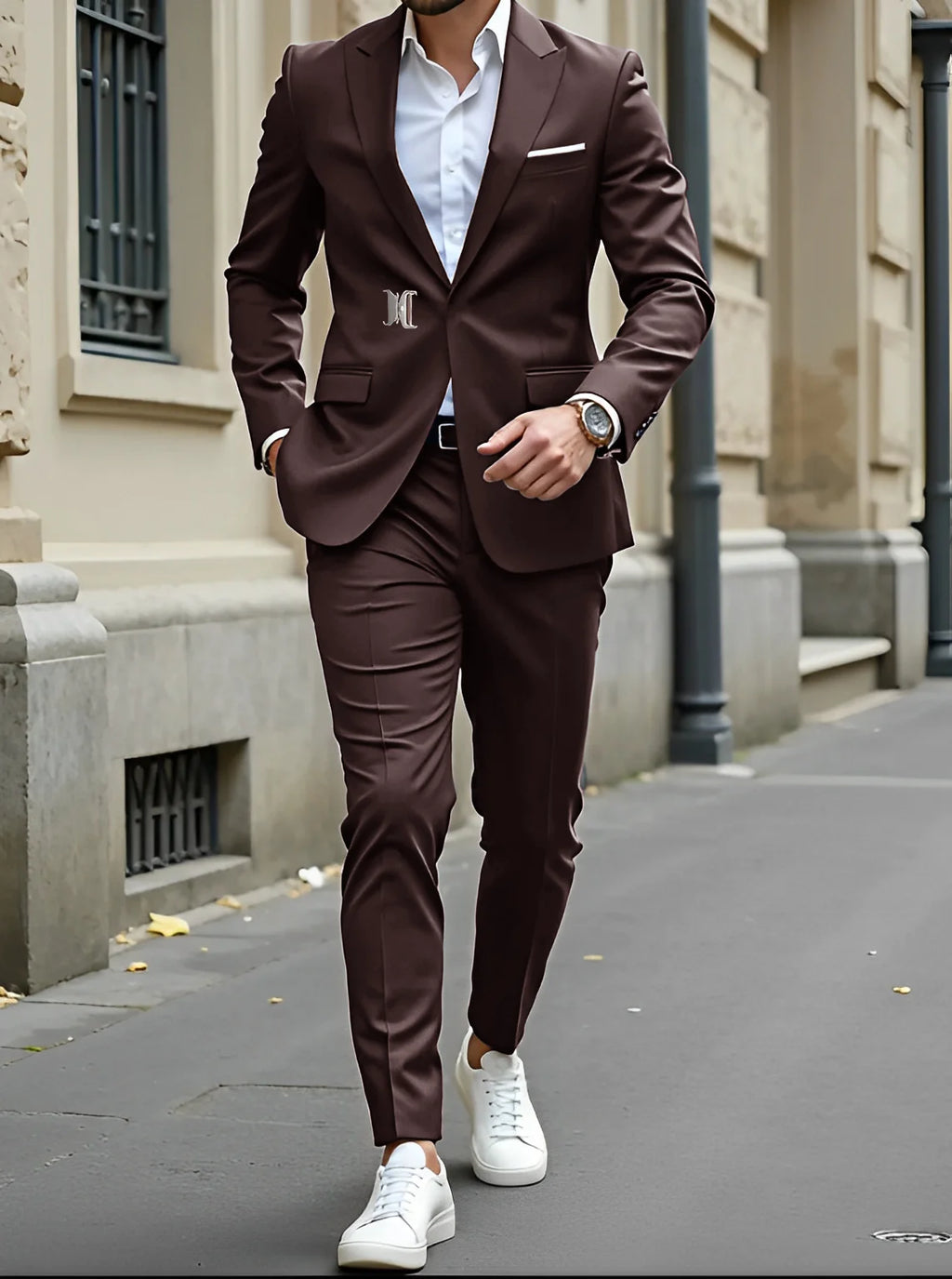 Men's 2-piece suits Formal jackets and pants Wedding groom tuxedos Unique design Blazers Business work clothes