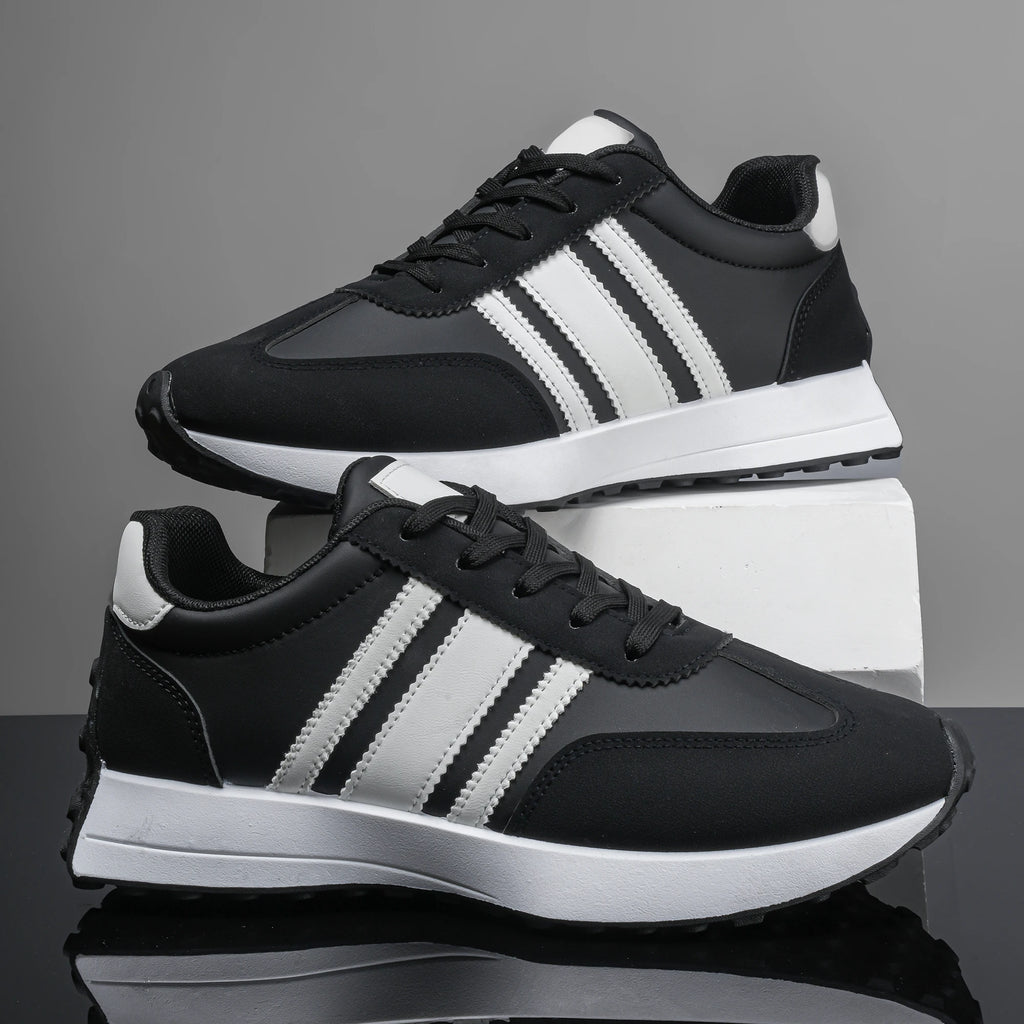 Men's casual shoes, low cut lace up trendy board shoes, fashionable and versatile, wear-resistant and anti slip bean shoes