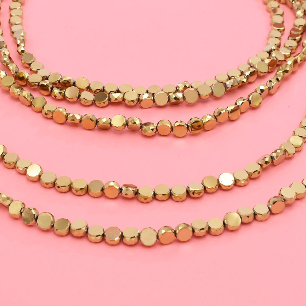 European trend fashion Gold Plated multi-layer chain necklace women accessories