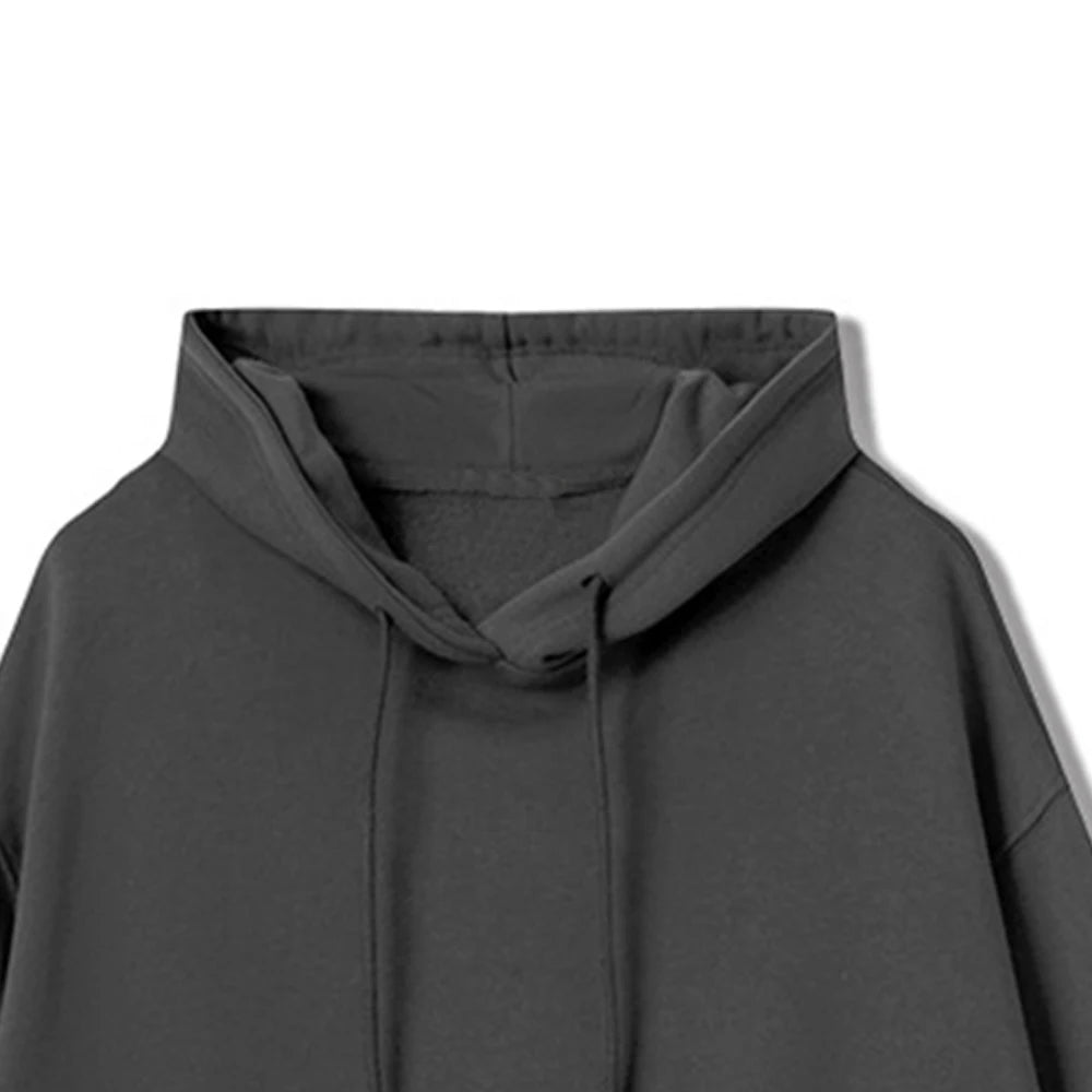 Men's casual  long  sleeved  hoodie  fashionable  hooded  solid  color   machine washable   suitable for outdoor outings