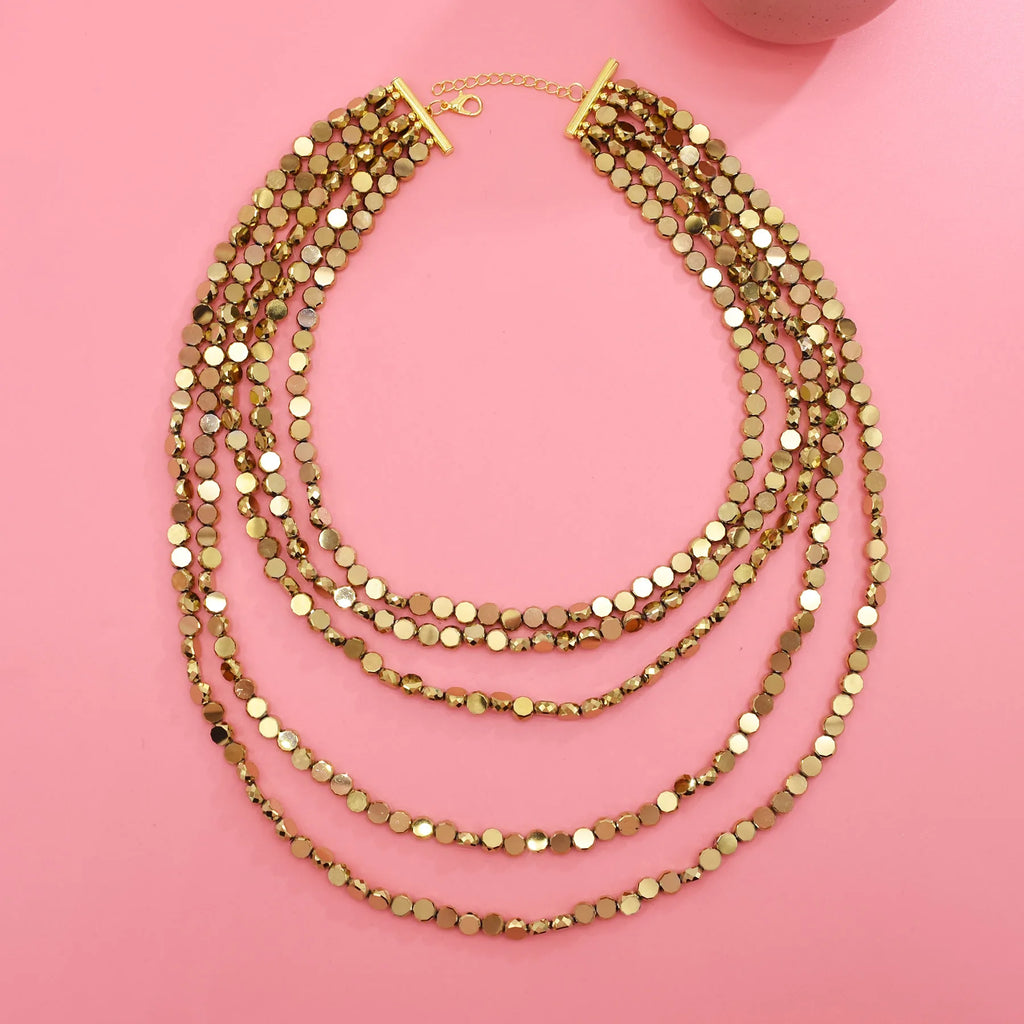 European trend fashion Gold Plated multi-layer chain necklace women accessories