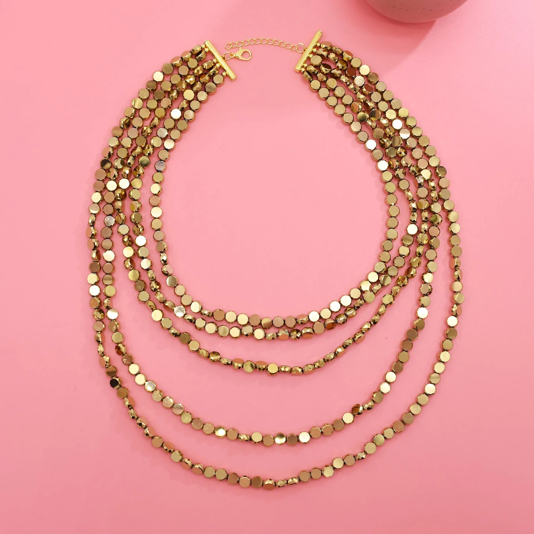 European trend fashion Gold Plated multi-layer chain necklace women accessories