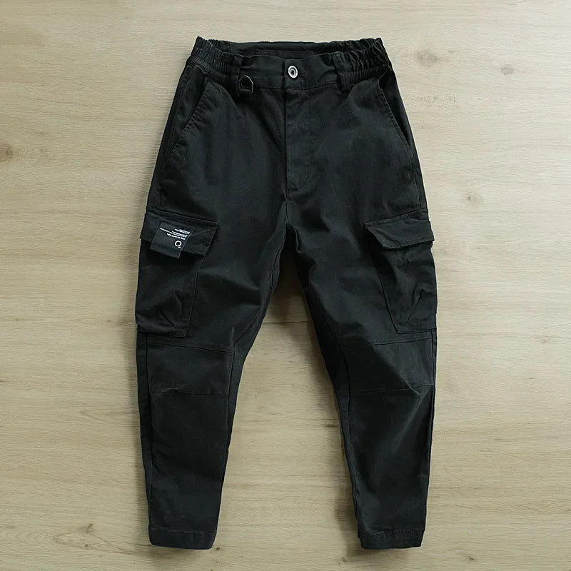 Casual Cargo Pants for Men Streetwear Jogger Trousers with Multi Pockets Hiking Summer Solid Loose Harem Pant Male Korean Style