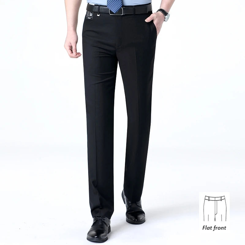 Brand New High-end Men's Wool Pants -Wool Blend Thin Fabric for Summer,Business Formal Dress Pants,Wool Blend Trousers