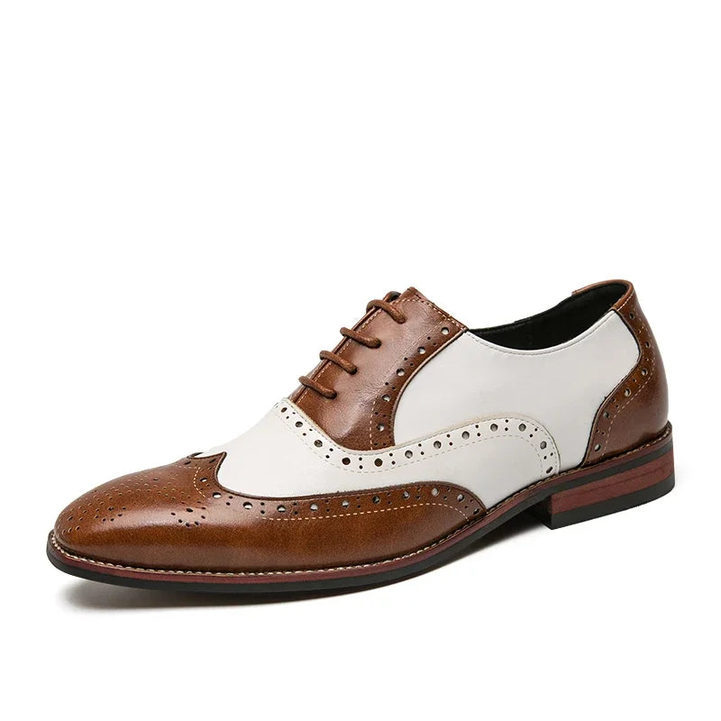 Men Business Dress shoe Colorful  Lace up Fashion Man Casual Leather Oxfords shoes Flat Leisure Wedding Party shoe Men Big Size