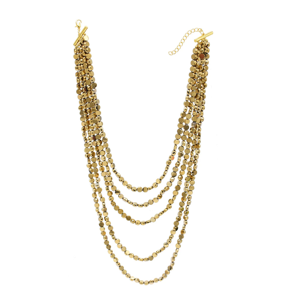 European trend fashion Gold Plated multi-layer chain necklace women accessories